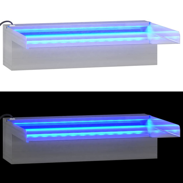 Prelijevajući vodopad RGB LED od nehrđajućeg čelika 30 cm 151408