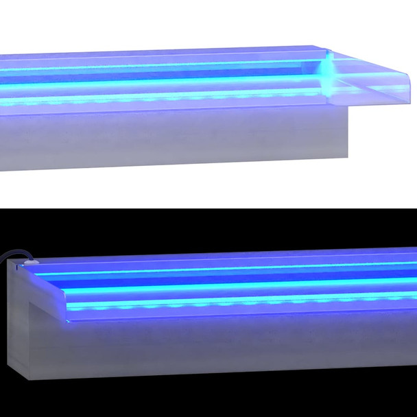 Prelijevajući vodopad RGB LED od nehrđajućeg čelika 45 cm 151409