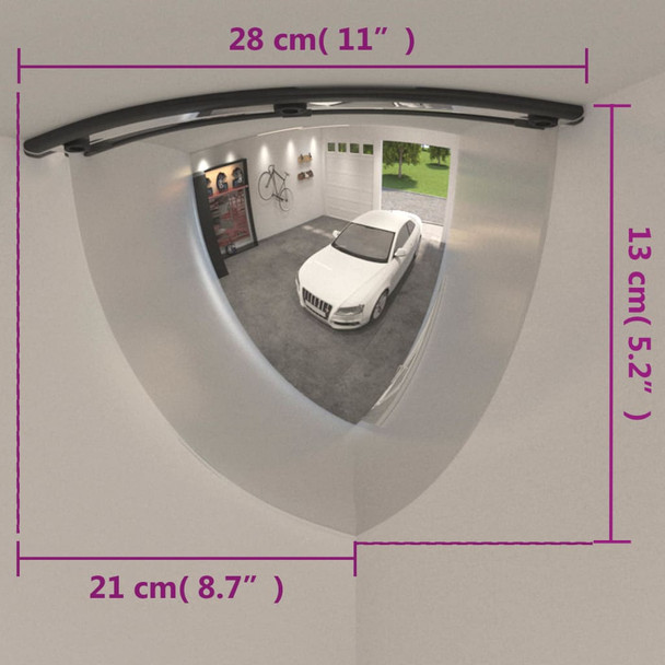 Prometna ogledala četvrt kupole 2 kom Ø 40 cm akrilna 153084