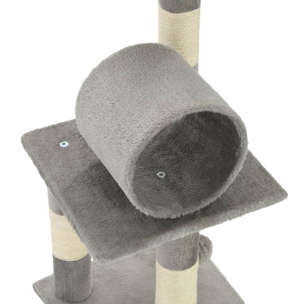 Penjalica za mačke sa stupovima za grebanje od sisala 65 cm siva 170596