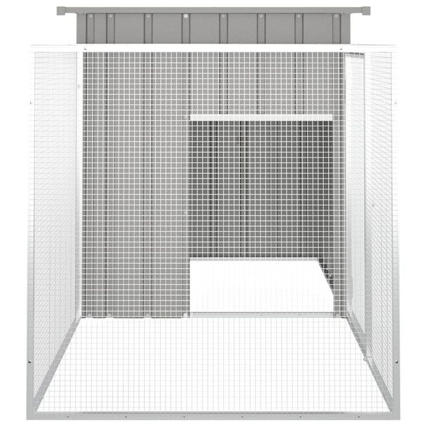 Kavez za kokoši sivi 200 x 91 x 100 cm od pocinčanog čelika 171546