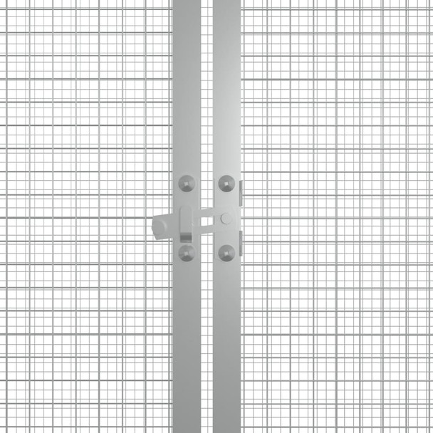 Kavez za kokoši sivi 200 x 91 x 100 cm od pocinčanog čelika 171546