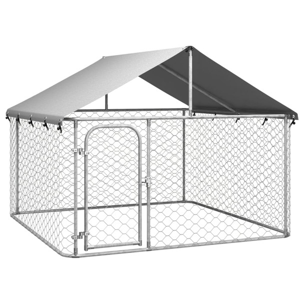 Vanjski kavez za pse s krovom 200 x 200 x 150 cm 171498