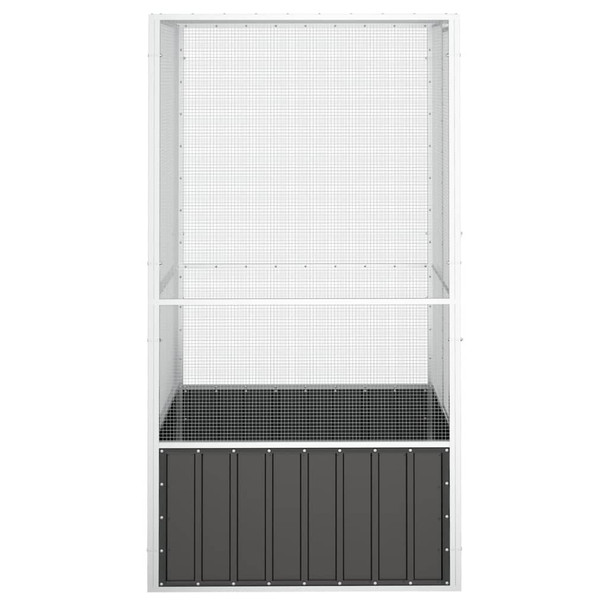 Kavez za ptice antracit 111 x 107 x 211,5 cm pocinčani čelik 171548