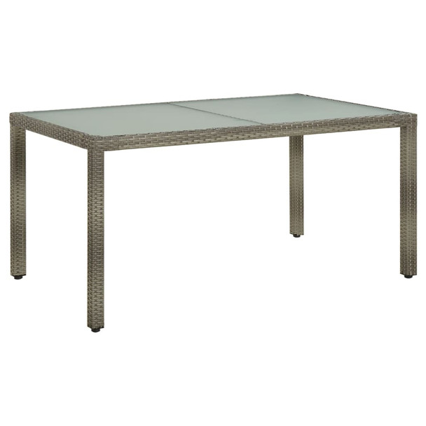 Vrtni stol 150x90x75 cm od kaljenog stakla i poliratana sivi 316707