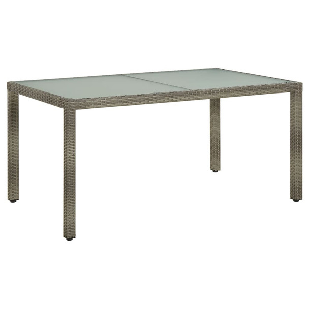 Vrtni stol 150x90x75 cm od kaljenog stakla i poliratana sivi 316707