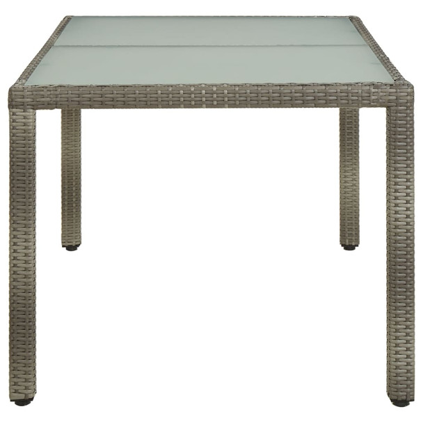 Vrtni stol 150x90x75 cm od kaljenog stakla i poliratana sivi 316707
