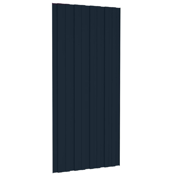 Krovni paneli 36 kom od pocinčanog čelika antracit 100 x 45 cm 317216