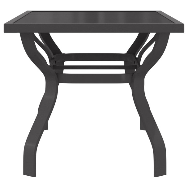 Vrtni stol sivo-crni 140 x 70 x 70 cm od čelika i stakla 318770