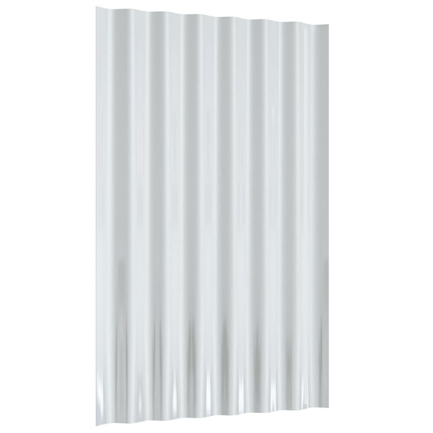 Krovni paneli 12 kom čelik obložen prahom srebrni 60 x 36 cm 319127