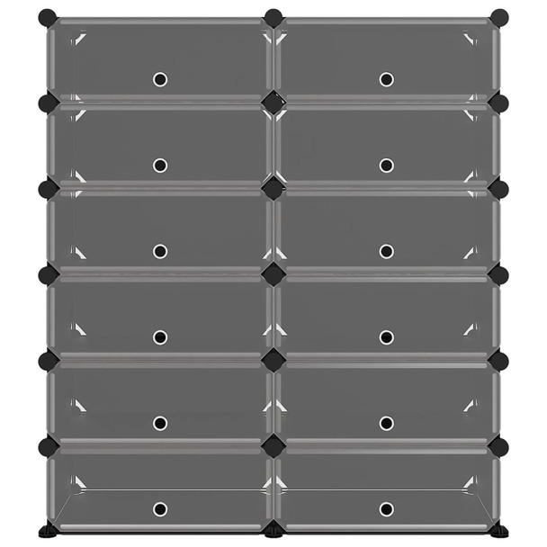 Stalak za cipele crni 94,5 x 36,5 x 106 cm PP 340563