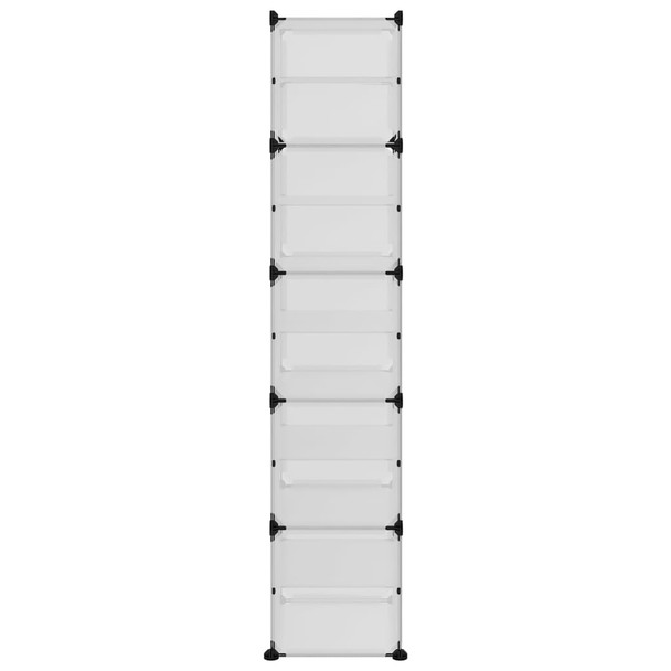 Stalak za cipele prozirni 44 x 31,5 x 153,5 cm od PP-a 340562