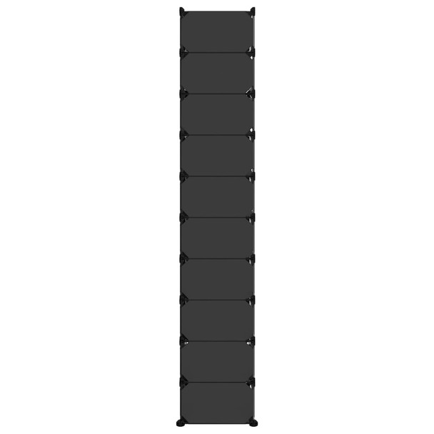 Stalak za cipele crni 44 x 32 x 174 cm PP 340560