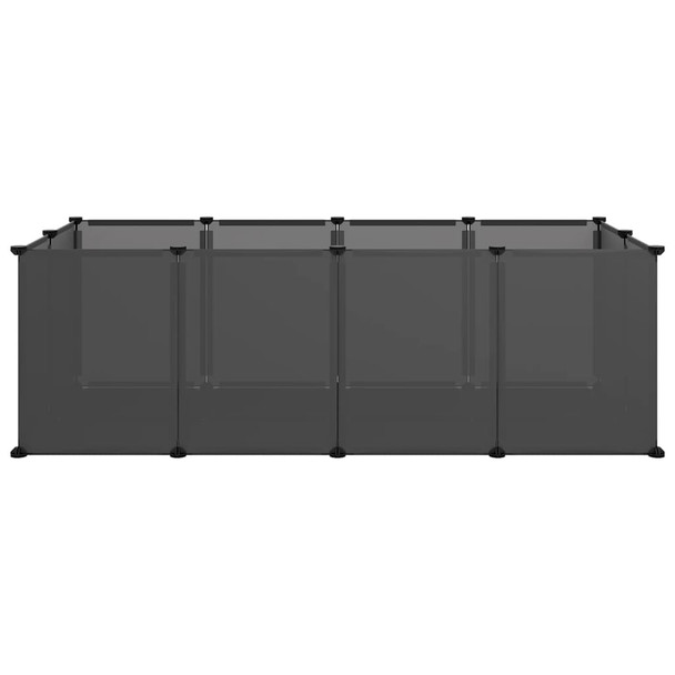 Kavez za male životinje crni 144 x 74 x 46,5 cm PP i čelik 340571