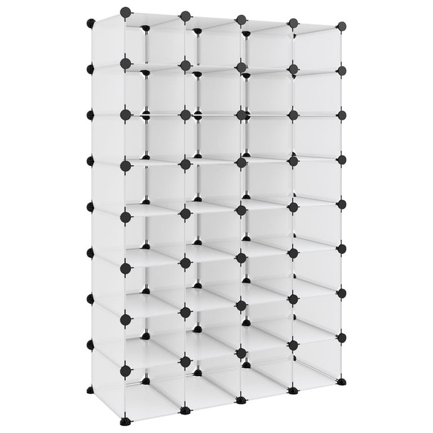 Stalak za cipele prozirni 93 x 36,5 x 140 cm PP 340559