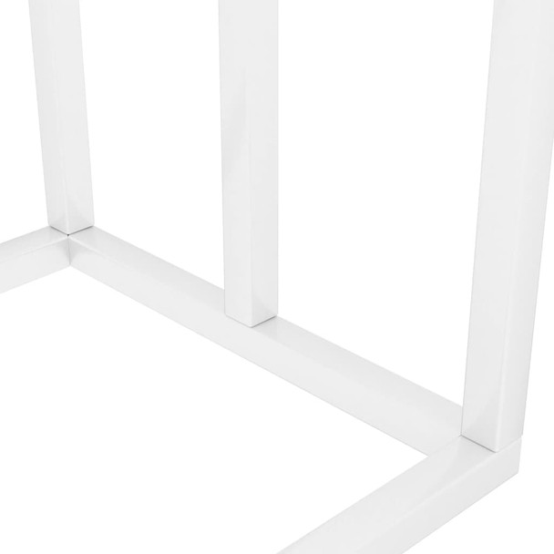 Samostojeći stalak za ručnike bijeli 48 x 24 x 79 cm željezni 343091