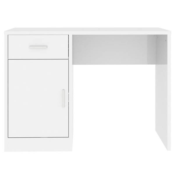 Radni stol s ladicom i ormarićem bijeli 100 x 40 x 73 cm drveni 342655