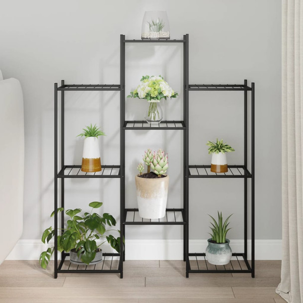 Stalak za cvijeće 83 x 25 x 100 cm crni željezni 343123