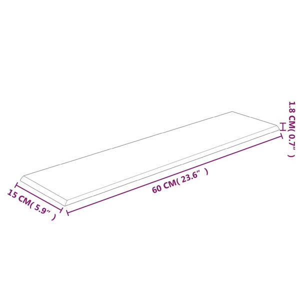 Zidne ploče baršunaste 12 kom ružičaste 60 x 15 cm 1,08 m² 343838