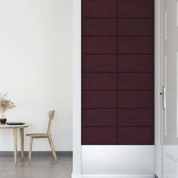 Zidne ploče od tkanine 12 kom ljubičaste 60 x 30 cm 2,16 m² 343850