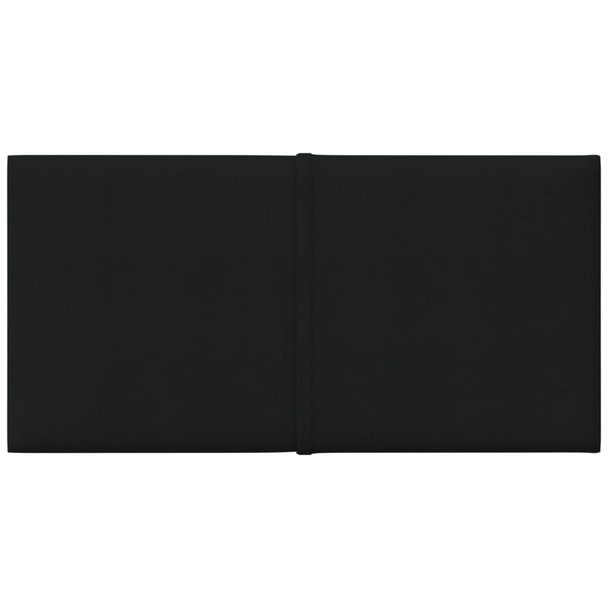 Zidne ploče od tkanine 12 kom crne 30 x 15 cm 0,54 m² 344017