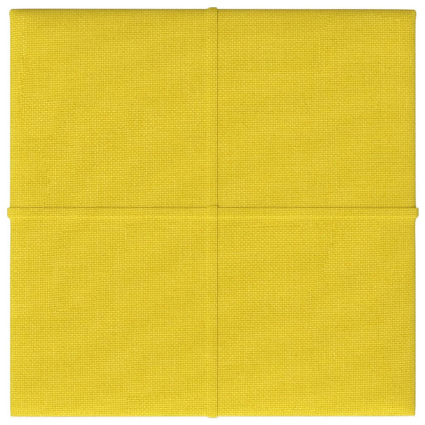 Zidne ploče od tkanine 12 kom svjetložute 30x30 cm 1,08 m² 344039