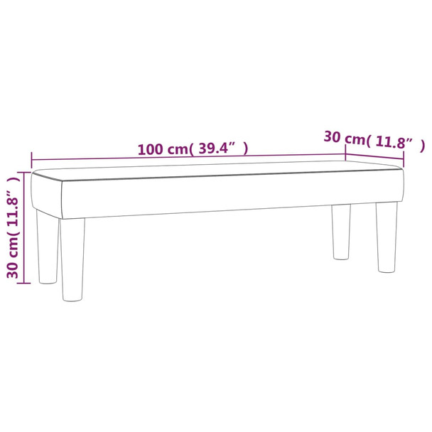 Klupa tamnosmeđi 100x30x30 cm od tkanine 346647