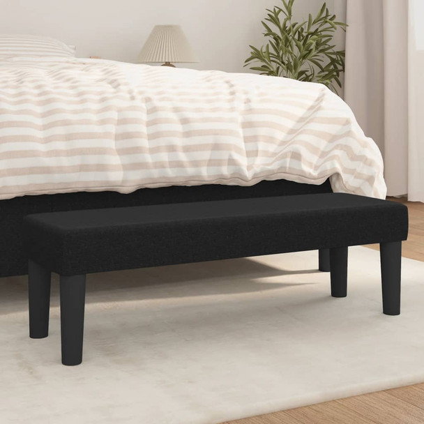 Klupa crna 100x30x30 cm od tkanine 346646