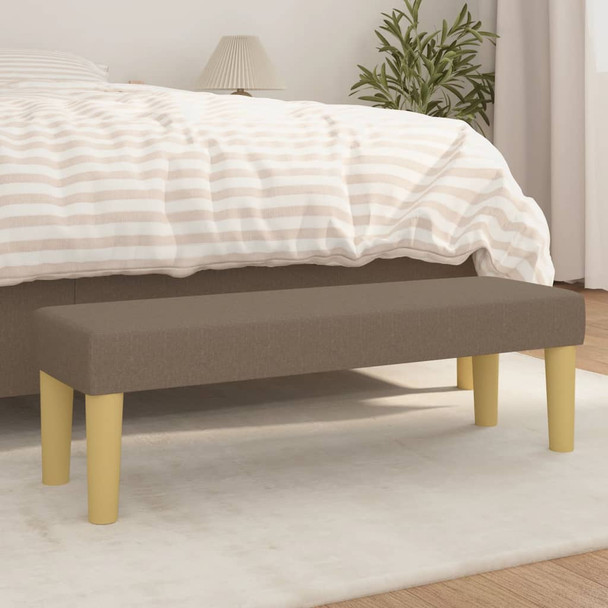 Klupa smeđesivi 100x30x30 cm od tkanine 346656