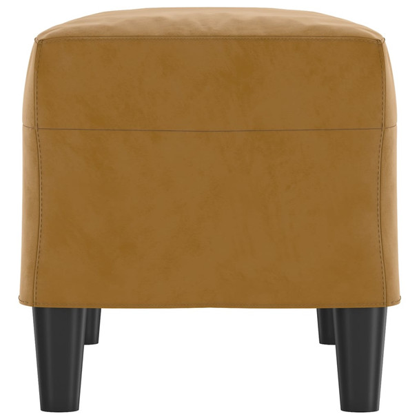 Klupa smeđa 70 x 35 x 41 cm baršunasta 349404