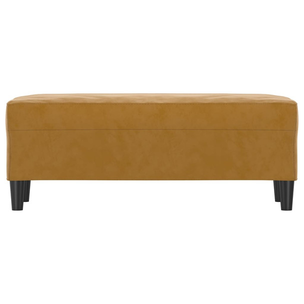 Klupa smeđa 100x35x41 cm baršunasta 349428