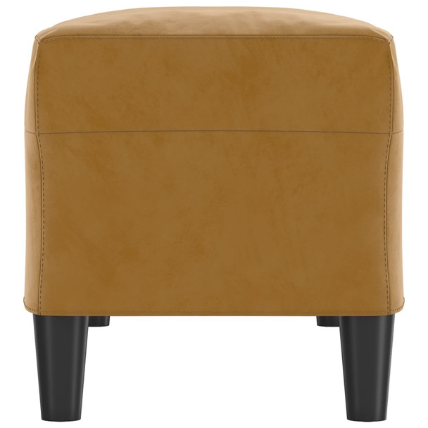 Klupa smeđa 100x35x41 cm baršunasta 349428