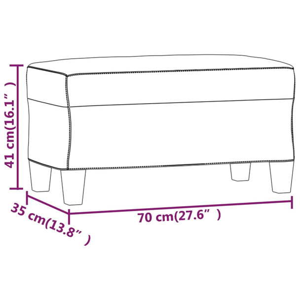 Klupa crna 70 x 35 x 41 cm od umjetne kože 349439