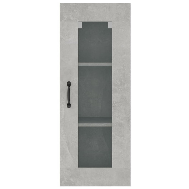 Viseći zidni ormarić siva boja betona 34,5x34x90 cm 812460
