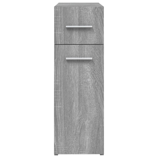 Ormarić za lijekove boja sivog hrasta 20 x 45,5 x 60 cm drveni 815865