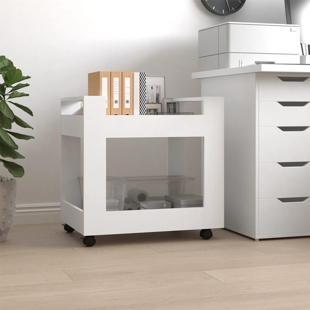 Kolica za radni stol bijela 60x45x60 cm od konstruiranog drva 816600