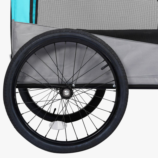 2-u-1 prikolica za bicikl i kolica za kućne ljubimce plavo-siva 92441