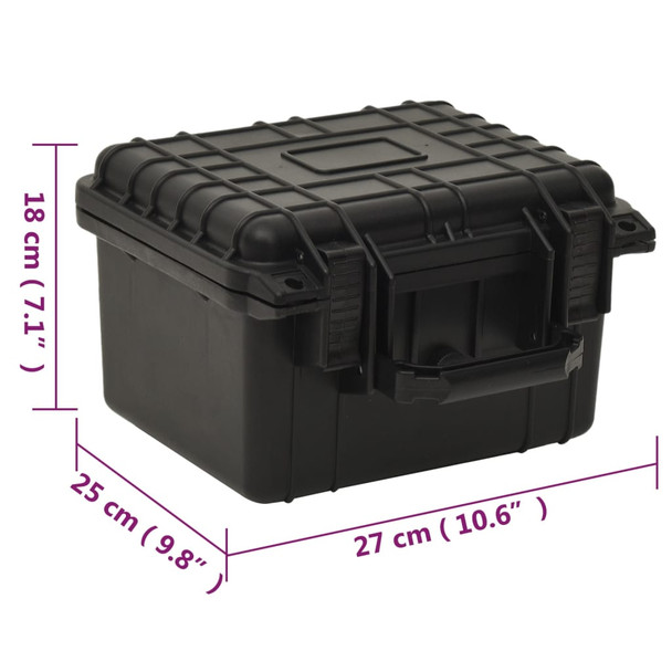 Prijenosni kovčeg crni 27 x 25 x 18 cm od PP-a 51795