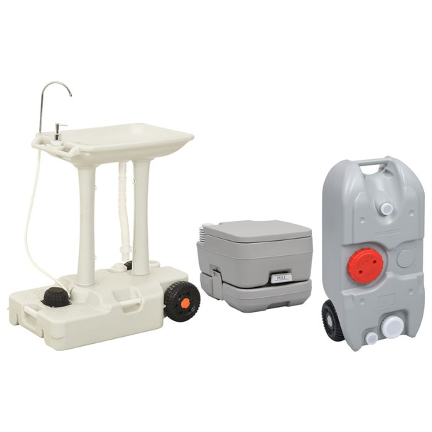 Set prijenosnog toaleta za kampiranje i stalka za pranje ruku 3154912