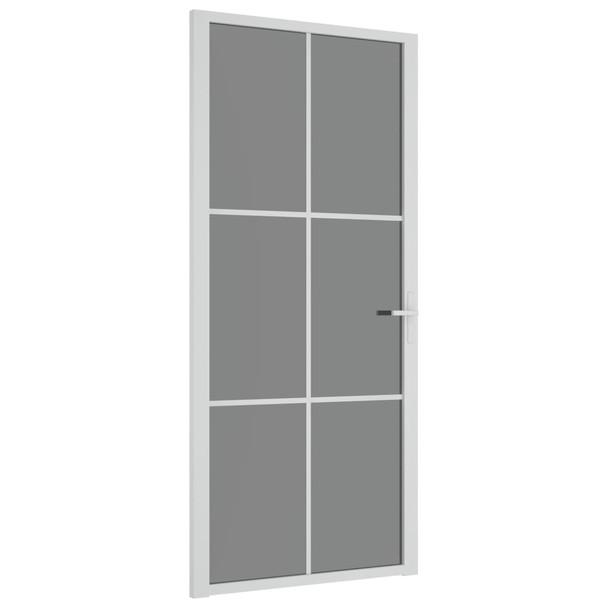 Unutarnja vrata 93 x 201,5 cm Bijela od ESG stakla i aluminija 350590