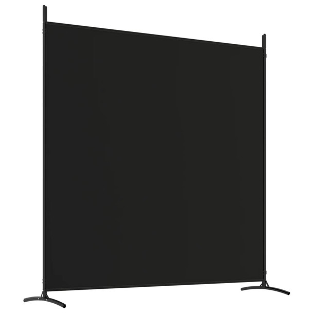 Sobna pregrada s 3 panela crna 525x180 cm od tkanine 350281