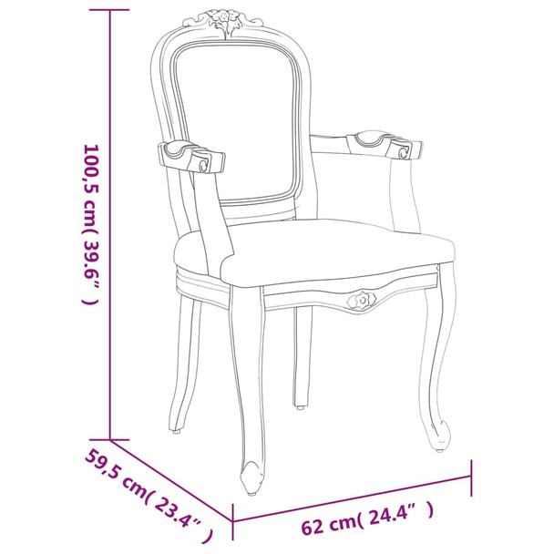 Blagovaonska stolica bež 62 x 59,5 x 100,5 cm od tkanine 344457