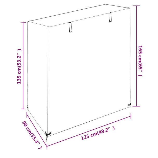 Navlaka za ljuljačku s 8 ušica 125 x 90 x 135/165 cm polietilen 319327