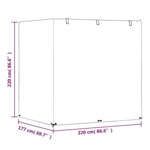 Navlaka za ljuljačku s 12 ušica 220 x 177 x 220 cm polietilen 319332