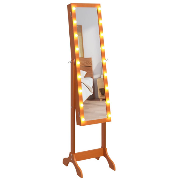 Samostojeće ogledalo s LED svjetlima 34 x 37 x 146 cm 351768
