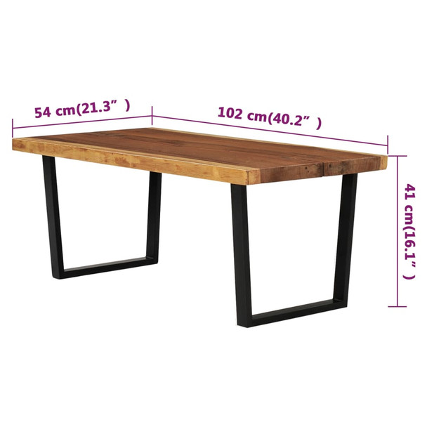 Stolić za kavu 102 x 54 x 41 cm od masivnog drva suara 337988