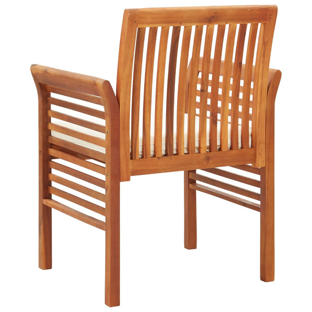 Vrtne blagovaonske stolice s jastucima 2 kom od bagremovog drva 45965
