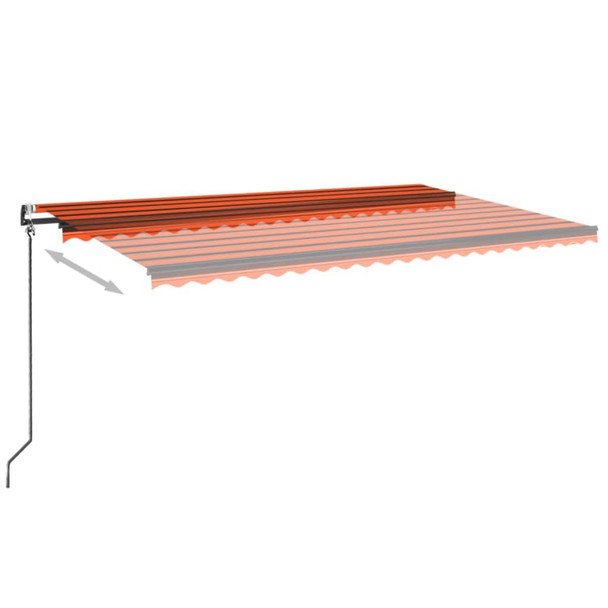 Automatska tenda sa senzorom LED 500 x 350 cm narančasto-smeđa 3069235