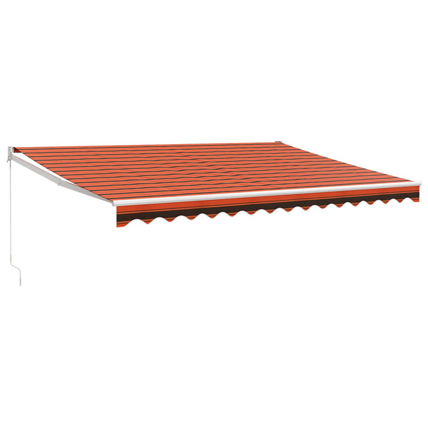 Tenda na uvlačenje narančasto-smeđa 4 x 3 m tkanina i aluminij 3154443
