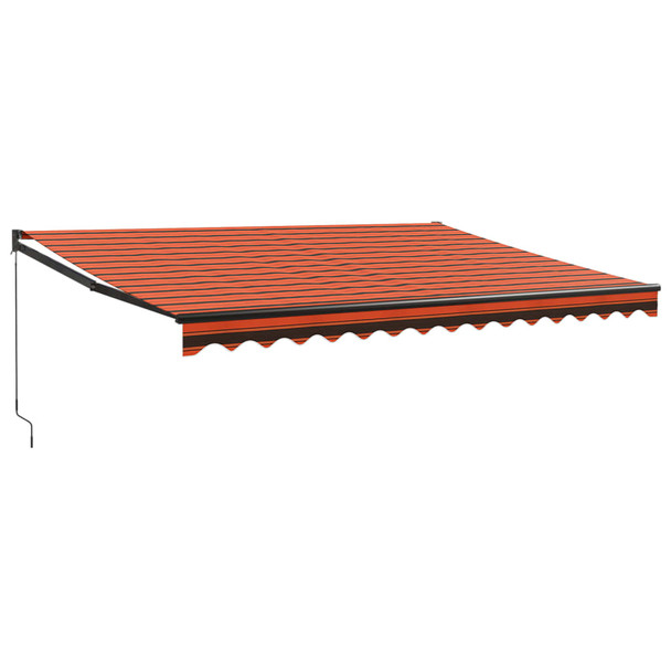 Tenda na uvlačenje narančasto-smeđa 4 x 3 m tkanina i aluminij 3154468